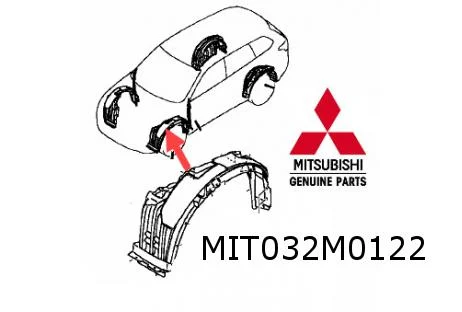 Mitsubishi Outlander (7/15 - 1/22) Mitsubishi Outlander (9/12 - 7/15) (PHEV 8/13-) 12/13- modderkuip Rechts voor Origineel! 5370B884