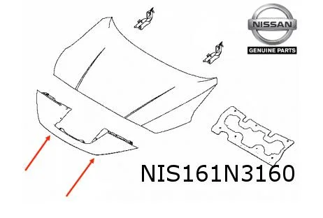 Nissan Leaf (1/18-) (ZE1E) frontafdekking voor motorkap (QAB White pearl) Origineel! F23205SHAB
