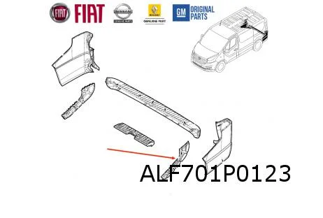 Fiat Talento, Nissan NV300, Opel Vivaro B, Renault Trafic Achterbumpersteun Links buiten Origineel! 8504000QAB