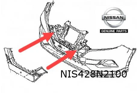 Nissan Qashqai (6/17-5/21) (J11B) Voorbumperafdekking midden Origineel! 62070HV01A