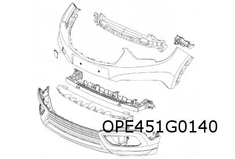 Opel Crossland X (6/17 - 1/21) (P17) absorber op versterking onder Origineel! 39094652