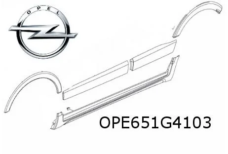 Opel Crossland X (6/17 - 1/21) (P17) achterscherm wielkuiplijst Links zwart Origineel! YQ009410XT