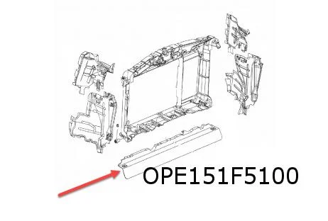 Opel Grandland X (11/17-8/21) (P1UO) luchtgeleider onder Origineel! YQ00944280
