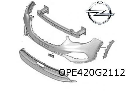 Opel Grandland X (11/17-8/21) (P1UO) Voorbumpergrille onder (bij "skidplate" zilver) Origineel! YP00082180