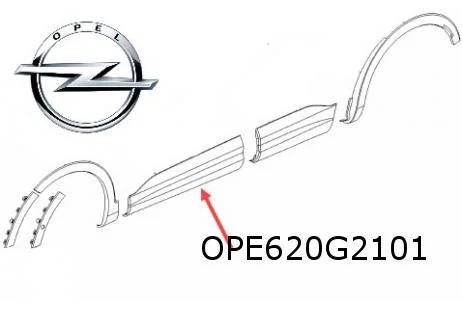Opel Grandland X (11/17-8/21) (P1UO) Voorportierlijst Links onder zwart Origineel! YP000333XT