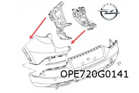 Opel Grandland X (11/17-8/21) (P1UO) Achterbumperversterking Links buiten boven Origineel! YP00035780
