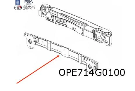 Opel Karl (6/15-9/19) (C16) Achterbumperversterking Origineel! 42391506