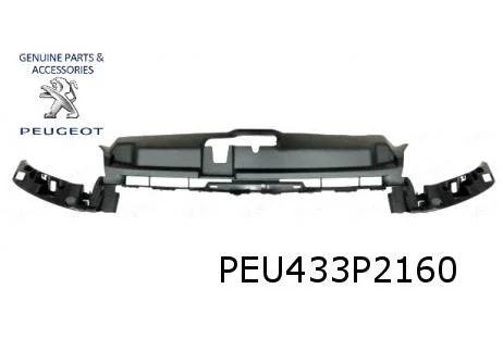 Peugeot 208 (4/12 - 4/15) vulpaneel achter voorbumpergrille (bovenste bumperversterking) Origineel! 9673855880