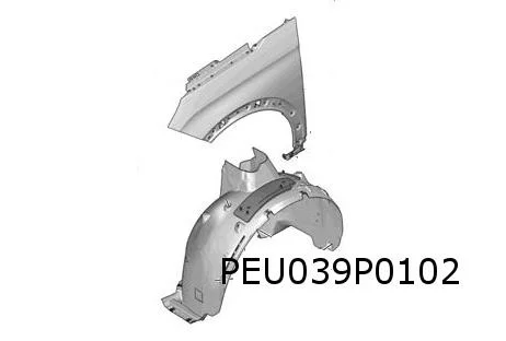 Peugeot	3008 (11/16 - 1/21) (P84E) Peugeot 5008 (6/17 - 1/21) (P87) modderkuip Rechts Origineel! 9825281680
