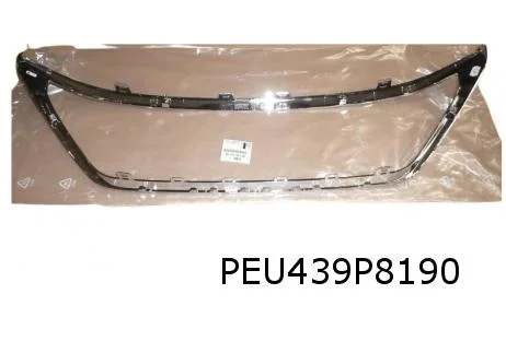 Peugeot 3008 (11/16-1/21) (P84E), Peugeot 5008 (6/17-1/21) (P87)   Chromekader voorbumpergrille boven (bij LED koplampen) Origineel! 9815335780