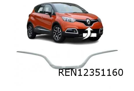 Renault Captur (4/13-6/17) (X87 / QM3) Grillelijst onder chrome Origineel! 620785099R