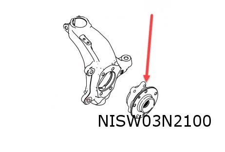 Nissan Qashqai (1/14 - 6/17) (J11E) Nissan Qashqai (5/21 - 4/24) (J12) Nissan Qashqai (6/17 - 5/21) (J11B) wielnaaf Links en Rechts voorzijde Origineel! 402026UA0A