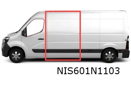 Nissan NV400 (10/11-  3/21) (X62) Opel Movano B (5/10-  9/19) Renault Master III (4/10-  9/19) (X62) zijpaneel Links (H2 / H3) (niet bij ruit) Origineel! 774339973R