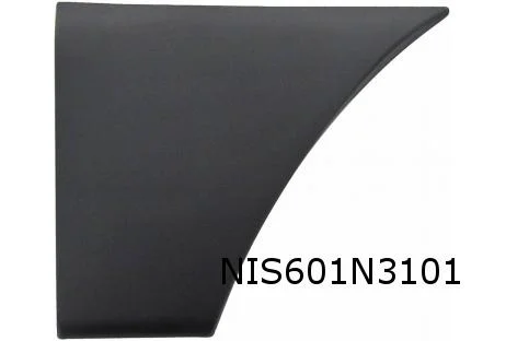 Nissan NV400 (10/11 - 3/21) (X62) Opel Movano B (5/10 - 8/21) Renault Master III (4/10-  9/19) (X62) stootlijst zijwand achter Links (voor het achterwiel) zwart (L1 / L3) Origineel! 9387300Q0B