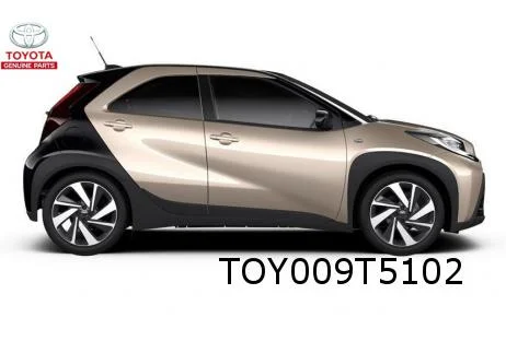 Toyota Aygo X (3/22-) wielkuiplijst Rechts (zwart) Origineel! 756010H021
