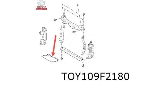 Toyota Aygo X (3/22-) luchtgeleider radiateur onder Origineel! 166830Q010