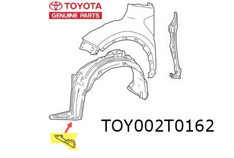Toyota C-HR (11/16-2/24) deflector modderkuip Rechts voor Origineel! 53851F4020