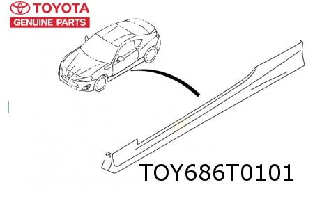 Toyota GT86 Coupe (7/12-6/20)  (ZN6) dorpellijst Links Origineel! SU00304232