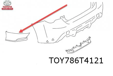 Toyota GT86 Coupe (7/12-6/20)  (ZN6) achterbumperspoiler Links  Origineel! SU00306340