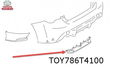 Toyota GT86 Coupe (7/12-6/20)  (ZN6) achterbumperspoiler midden Origineel! SU00303954