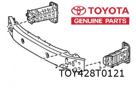 Toyota Yaris (8/11 - 9/20) (P13) voorbumperbalksteun Links (crashbox) Origineel! 570140D030