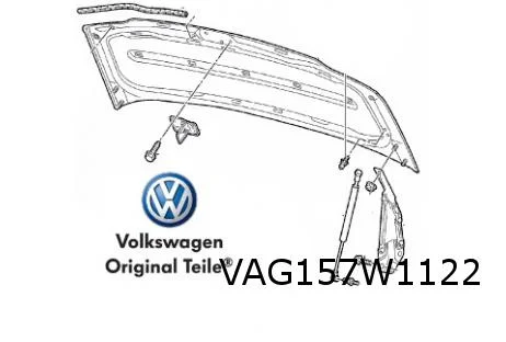 Volkswagen Caddy (7/15 - 12/20) (2K) motorkapscharnier Rechts Origineel! 2K5823302