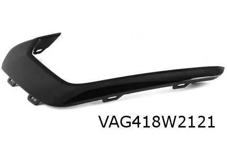 Volkswagen Golf VII (2/17 - 2/20) Volkswagen Golf VII Variant (2/17 - 12/20) sierlijst Links op voorbumpergrille (zwart) Origineel! 5G0853101G041