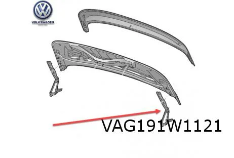 Volkswagen ID.3 (9/20 - 9/23) motorkapscharnier Links Origineel! 10A823301A
