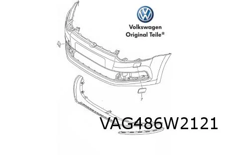 Volkswagen Polo VII (6/09 - 6/14) (6R) Volkswagen Polo VII (6/14 - 7/17) (6R) spoilerlip Links (GRU) (BlueMotion) Origineel! 6R0805903AGRU