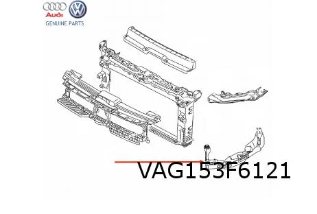 Volkswagen Polo VIII (7/17-7/21) (2G) koplampsteun aan front Links onder Origineel! 2G0805071B
