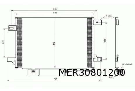 Mercedes-Benz A-klasse (9/04 - 6/12) (W169) Mercedes-Benz	B-klasse (6/05 - 10/11) (W245) condensor (4x beugel) OES! A1695001254