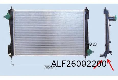 Fiat Punto (2/12 - 7/19) (199) radiateur (Z13DTJ / 1.3JTD 55Kw.) OES! 55700448
