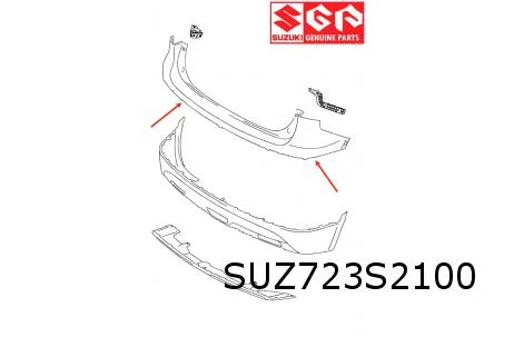 Suzuki SX4 S-Cross (9/13-1/22) (JY / AKK) Achterbumper bovendeel (bij PDC) (te spuiten) Origineel! 7181161M10799
