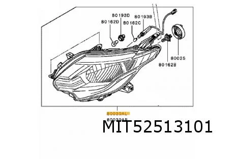 Mitsubishi L200 Pick-Up (8/15-) (KJ / KK / KL) -6/19 koplamp Links (D5S / LED) Origineel! 8301C741