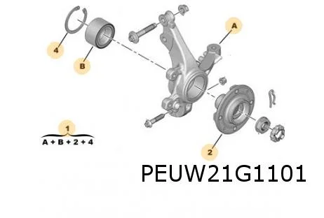Citroen Ami (O2) Fiat Topolino (O2) Opel Corsa F (11/23-) (P2JO) fuseestuk Links voor (inc. wielnaaf 68mm en lager) Origineel!  9826780480