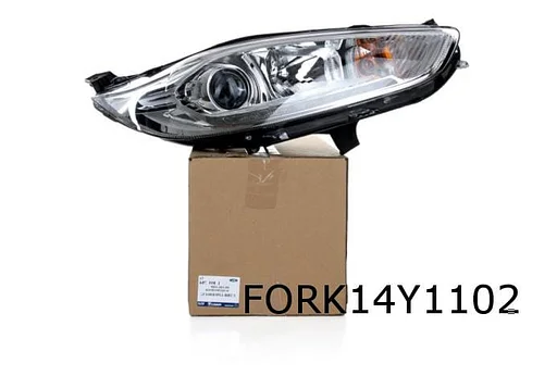 Ford Fiesta koplamp Rechts (halogeen / DE-lens / LED DRL) (chrome) Origineel  2126881