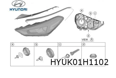 Hyundai Tucson koplamp Rechts (halogeen) Origineel  92102D3600
