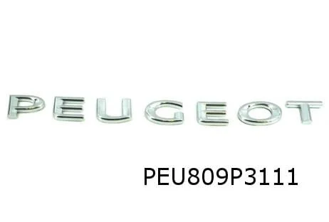 Peugeot Partner achterklepembleem tekst ''Peugeot'' Origineel! 	9678147680