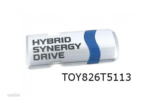 Toyota Auris embleem achterklep tekst ''Hybride Synergy Drive'' Origineel!  7544312B00