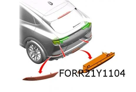 Ford Mustang Mach-E reflector Rechts achter Origineel! 2481698