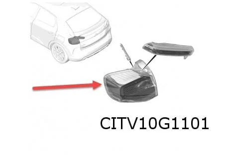 Citroën C4 achterlicht Links (buiten onder) Origineel! 9831100280