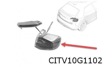 Citroën C4 achterlicht Rechts (buiten onder) Origineel! 9831100080
