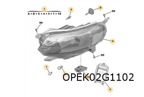 Opel Vivaro (10/19-) koplamp R (HID/ D8S) Origineel! 1656227880