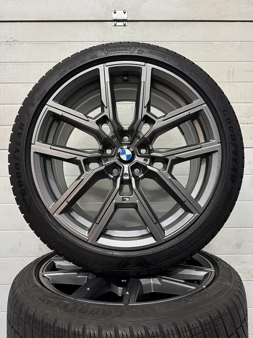 NIEUW 19’’ BMW 4 SERIE & i4 g20 g21 g26 VELGEN WINTERBANDEN ORIG SET TPMS 859M FERRIC GREY