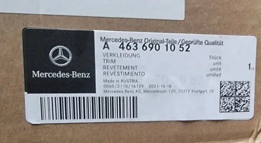 Mercedes-Benz G-Class Gray Sky Trim W463 A4636901052