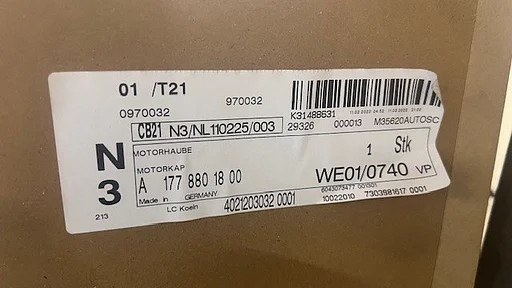 Mercedes-Benz Motorkap A1778801800 A-Klasse NIEUW IN DOOS