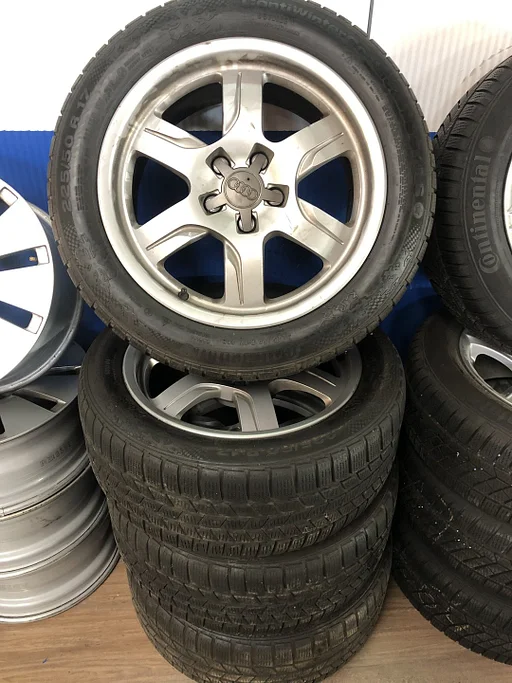 Set CONTINENTEL sportvelgen + banden 225/50R17 winter