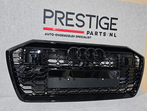 Grill Audi A6 C8 4K S-line S6 RS6 LOOK GRILLE HOOGLANS ZWART