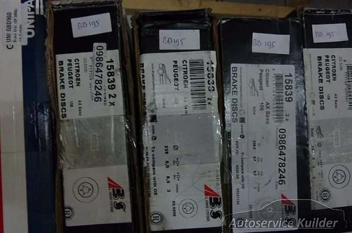 Remschijven voorzijde peugeot 106 citroen saxo 3gaats