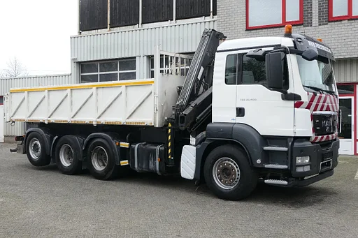 MAN TGS 35.400 | 8X4 | HIAB 144 BS-3 DUO | Remote Control | 25Ton Tipper | 468407Km | 2009 | Euro4 | Belgium Truck